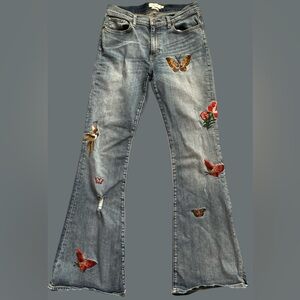 Vintage Flare Embroidered Jeans